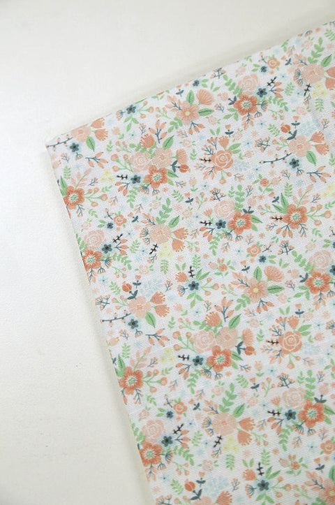Flowers Cotton Double Gauze Fabric - 59 Inches Wide - By the Yard 92522 / 87864