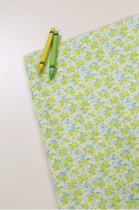 Lemons Cotton Double Gauze Fabric - 59 Inches Wide - By the Yard 92521