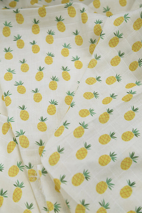 Pineapples Cotton Double Gauze Fabric - 59 Inches Wide - By the Yard 92518