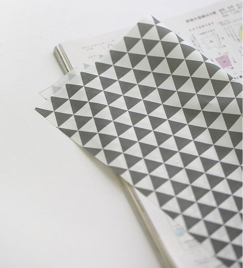 Waterproof Fabric, Gray Triangles, Geometric - 59 Inches Wide - By the Yard /86983