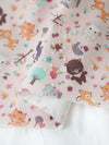 Laminated Cute Animals Cotton Fabric - Baby Pink - By the Yard 92575