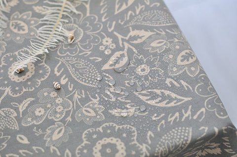 Laminated Cotton Linen Fabric - Grace in Gray - By the Yard 92876 - 465