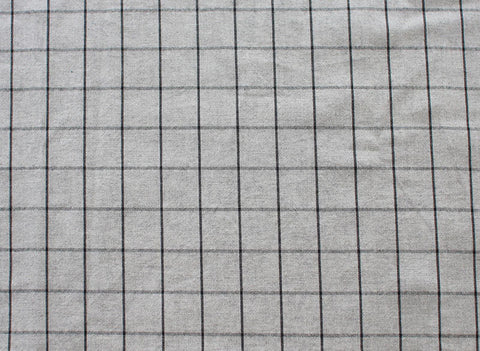 Gray Plaid Cotton Fabric, Yarn Dyed Fabric, Wide Fabric - 63 Inches Wide - Fabric By the Yard 99306