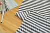 8 mm Black Stripe Laminated Cotton Fabric - By the Yard 93011