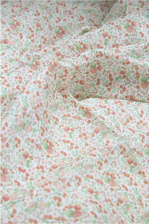 Flowers Cotton Double Gauze Fabric - 59 Inches Wide - By the Yard 92520