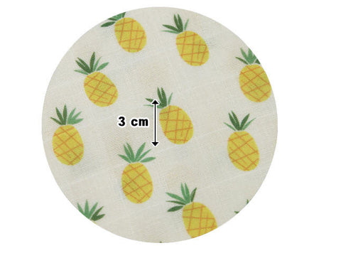 Pineapples Cotton Double Gauze Fabric - 59 Inches Wide - By the Yard 92518