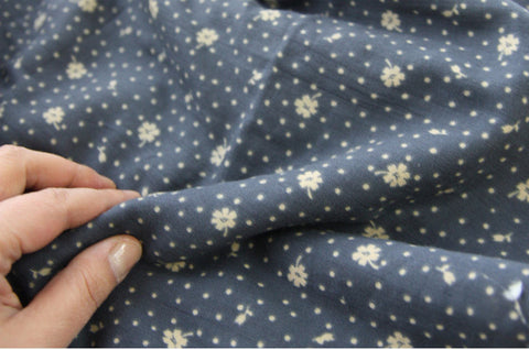 Double Gauze Fabric, Clovers Gauze Fabric, Polka Dots Gauze Fabric - Mint, Gray or Navy- 56" Wide - By the Yard /91759