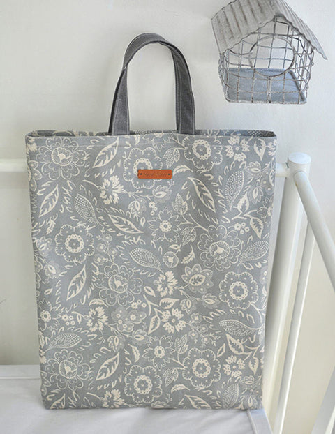 Laminated Cotton Linen Fabric - Grace in Gray - By the Yard 92876 - 465