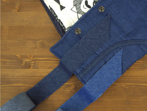 4 cm Cotton Bias - Blue or Dark Blue - 7 yards - By the Roll - 86209