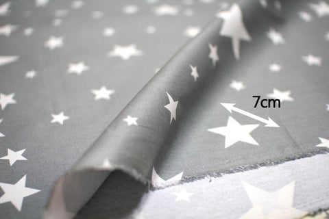 Gray Stars Oxford Cotton Fabric - Fabric By the Yard 96492