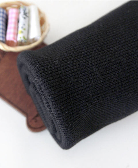 2x1 Ribbing Knit Fabric, Half Yard - Off White, Heather Gray or Black - 94899
