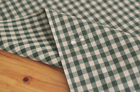 Laminated 1 cm Country Check Cotton Fabric in Khaki - By the Yard 96872