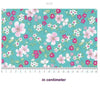 Flowers Waterproof Fabric Floral Print, Mint Blue - By the Yard 73539 GJ 984-1