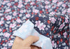 Flowers Waterproof Fabric Floral Print, Navy - By the Yard 73537 GJ