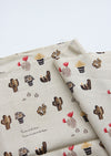 Cactus Cotton Linen Fabric, Brown, 57" Wide - By the Yard V01 88184