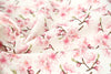 Cherry Blossom Linen Blend Fabric, Flower Cotton Linen Fabric, Digital Printing Fabric - 59" Wide - Fabric By the Yard 95234