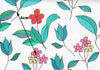 Wild Flowers Cotton Fabric, Floral Fabric, White Cotton Fabric, Digital Printing - Fabric By the Yard /89820
