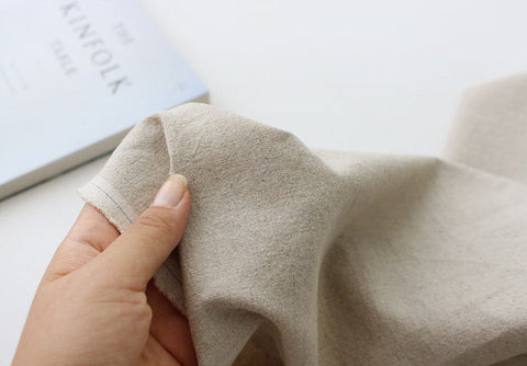 Linen Blend Fabric, Natural Color Linen - Fabric By the Yard 92761