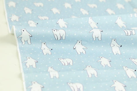 Polar Bear Cotton Fabric - Fabric By the Yard 86275