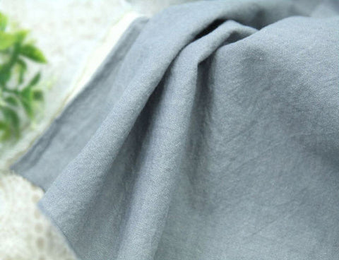 Gray Stripes Cotton Fabric, Gray Fabric, Washing Cotton - Fabric By the Yard 83340