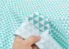 Waterproof Fabric, Mint Triangles, Geometric - 59 Inches Wide - By the Yard 73535 GJ