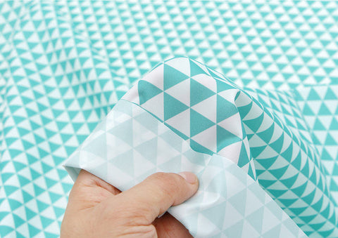 Waterproof Fabric, Mint Triangles, Geometric - 59 Inches Wide - By the Yard 73535 GJ