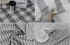 Gray Stripes Gray Plaid Cotton Fabric, Washing Cotton - By the Yard 96941 92587-1