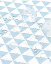 Waterproof Fabric, Light Blue Triangles, Geometric - 59 Inches Wide - By the Yard 73536 GJ 387635-w