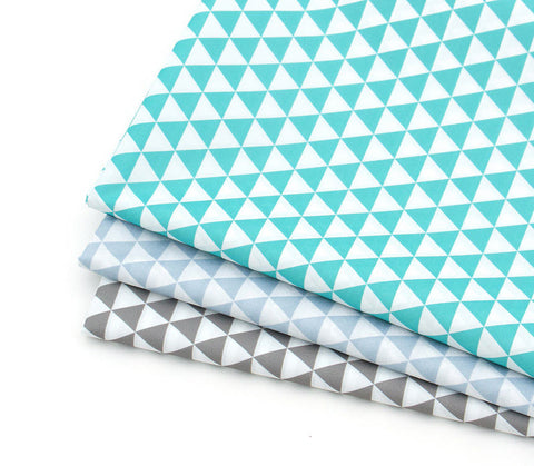 Waterproof Fabric, Mint Triangles, Geometric - 59 Inches Wide - By the Yard 73535 GJ