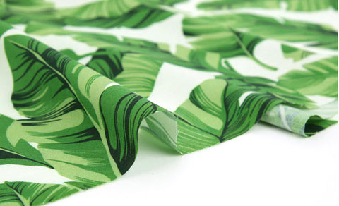 Green Leaves Cotton Fabric - By the Yard 101160