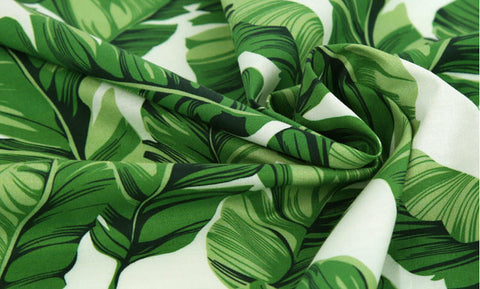 Green Leaves Cotton Fabric - By the Yard 101160
