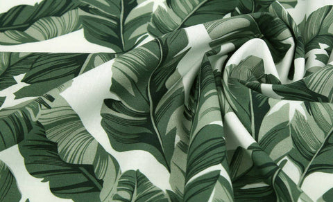 Dark Green Leaves Cotton Fabric - By the Yard 101162
