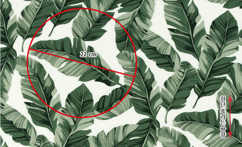 Dark Green Leaves Cotton Fabric - By the Yard 101162