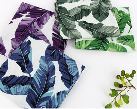 Dark Green Leaves Cotton Fabric - By the Yard 101162