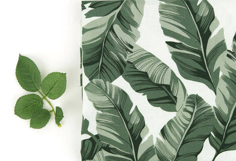 Dark Green Leaves Cotton Fabric - By the Yard 101162