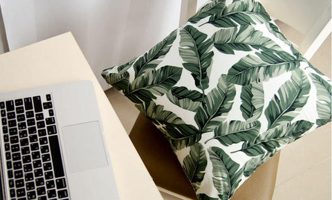 Dark Green Leaves Cotton Fabric - By the Yard 101162