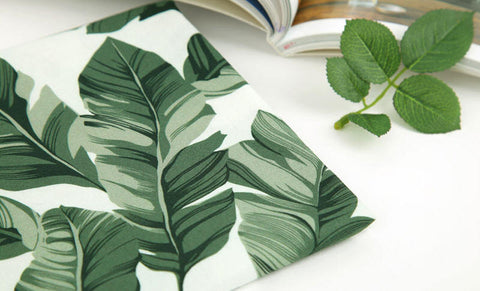 Dark Green Leaves Cotton Fabric - By the Yard 101162