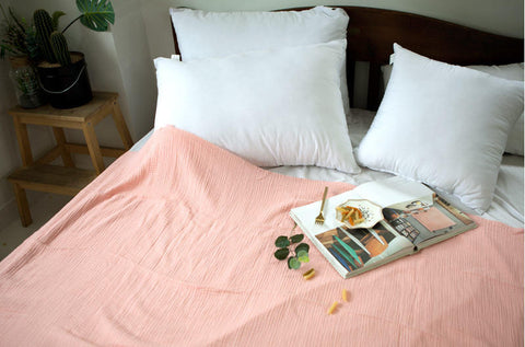 Pink Wrinkled Cotton Gauze, Double Gauze, Pink Gauze, Crinkle Gauze, Yoryu Gauze - 59" Wide - By the Yard 99208
