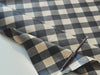 Laminated Black Plaids Cotton Fabric, 3 cm Plaid Laminate 100812