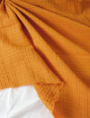 Orange Wrinkled Cotton Gauze, Double Gauze, Orange Gauze, Crinkle Gauze, Yoryu Gauze - 59" Wide - By the Yard 99211