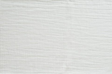 White Wrinkled Cotton Gauze, Double Gauze, White Gauze, Crinkle Gauze, Yoryu Gauze - 59" Wide - By the Yard 95357
