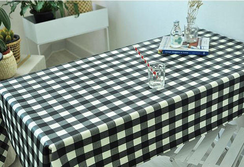 Laminated Black Plaids Cotton Fabric 100816 409505-w