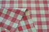 Laminated Red Plaids Cotton Fabric, 3 cm Plaid Laminate 100810