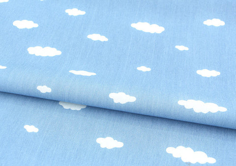 Cloud Cotton Fabric, Sky Blue Fabric, 57 Inches Wide, By the Yard 83502 GJ