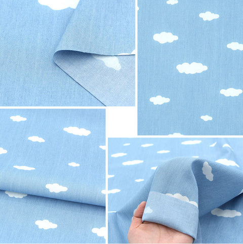 Cloud Cotton Fabric, Sky Blue Fabric, 57 Inches Wide, By the Yard 83502 GJ