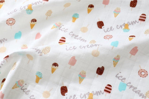 Ice cream Cotton Double Gauze Fabric - By the Yard 104462