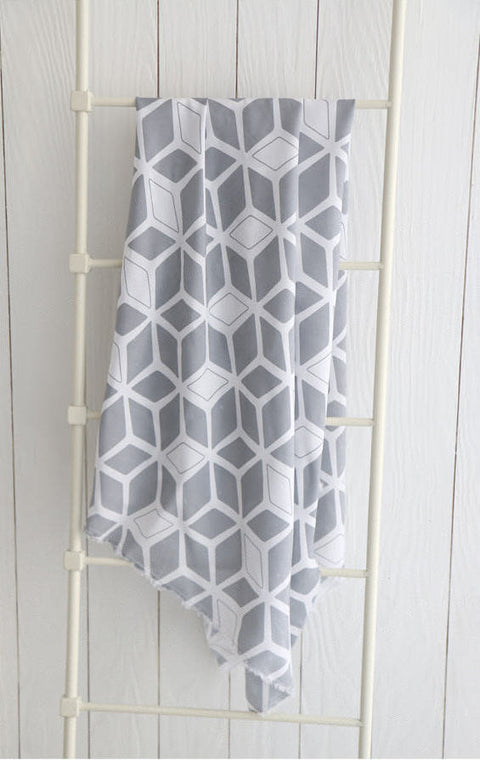 Geometric Shapes Viscose Rayon, Gray Shapes - By the Yard 104604