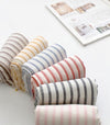 Stripes Cotton Gauze Fabric - Blue, Red, Yellow, Brown, Navy or Pink - 55 Inches Wide - By the Yard 4717-1