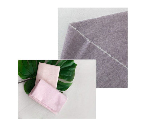 Prewashed Cotton Fabric, Solid Cotton Fabric, Melange Colors - Gray, Beige, Blue, Purple, Peach Pink, Pink - By the Yard 16263-1