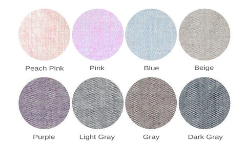 Prewashed Cotton Fabric, Solid Cotton Fabric, Melange Colors - Gray, Beige, Blue, Purple, Peach Pink, Pink - By the Yard 16263-1